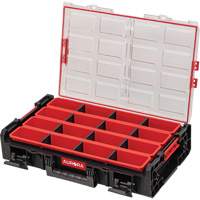 Arx X-Large Organizer with Long Bins, 23" x 15-1/5" x 5", Black Dufferin Supply