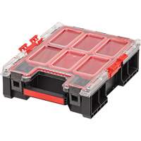 Arx&reg; Medium Tall Organizer with Bins, 10-2/5" x 14-3/10" x 4-1/5", Black Dufferin Supply