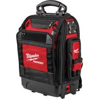 PackOut Structured Backpack, 9-1/2" L x 18" W, Black/Red, Polyester Dufferin Supply