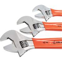 Cushion Grip Wrench Set, Adjustable, 3 Pieces Dufferin Supply