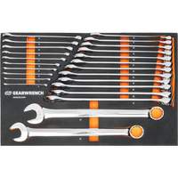 12-Point Long Pattern Combination Metric Wrench Set in Foam Storage Tray, Open-Ended, 24 Pieces, Metric Dufferin Supply