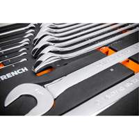 12-Point Long Pattern Combination Metric Wrench Set in Foam Storage Tray, Open-Ended, 24 Pieces, Metric Dufferin Supply