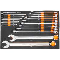 12-Point Long Pattern Combination SAE Wrench Set in Foam Storage Tray, Open-Ended, 19 Pieces, Imperial Dufferin Supply