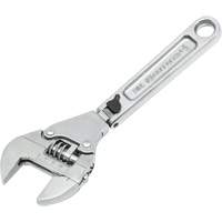 Adjustable Ratcheting Flex Wrench, 8" L, 2-27/50" Max Width, Chrome/Polished Dufferin Supply