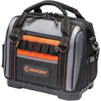14" Tradesman Closed Top Tool Bag, Polyester, 32 Pockets, Black/Grey Dufferin Supply