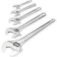 Chrome Wrench Set, Adjustable, 5 Pieces, Imperial and Metric Dufferin Supply