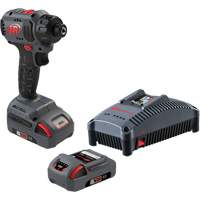 Cordless Compact Screwdriver Kit, 1/4", 37 ft-lbs Max. Torque, 20 V, Lithium-Ion Dufferin Supply