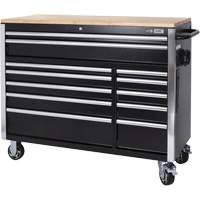 HDRC5212 HD Series Roller Cabinet, 12 Drawers, 51-1/4" W x 21" D x 40-3/10" H, Black Dufferin Supply