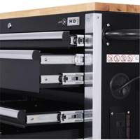 HDRC5212 HD Series Roller Cabinet, 12 Drawers, 51-1/4" W x 21" D x 40-3/10" H, Black Dufferin Supply