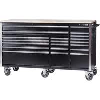 HDRC7220 HD Series Roller Cabinet, 20 Drawers, 72" W x 24" D x 42-3/10" H, Black Dufferin Supply