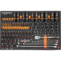 Mechanics Tool Set in Modular Foam Trays with Storage Unit, 247 Pieces Dufferin Supply