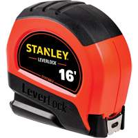 High-Visibility LEVERLOCK&reg; Tape Measure, 16', Imperial Graduations Dufferin Supply