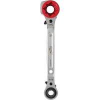 Lineman's 5-in-1 Ratcheting Wrench with Milled Strike Face, 3/4"/1"/1-1/8" Drive, Ergonomic Handle Dufferin Supply