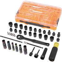 Jeu complet de douilles &agrave; chocs ouvertes & basculantes KNECT, 39 Mcx, Chocs Dufferin Supply