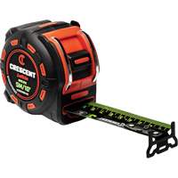 Shockforce NITE EYE Tape Measure, 1-1/4" x 16'/5 m, Metric/SAE Graduations Dufferin Supply