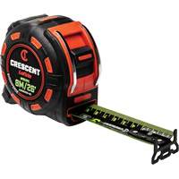 Shockforce NITE EYE Tape Measure, 1-1/4" x 25'/8 m, Metric/SAE Graduations Dufferin Supply