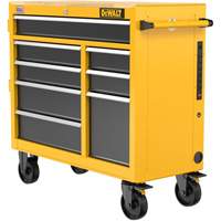 Heavy-Duty Mobile Workstation, 8 Drawers, 40" W x Yellow Dufferin Supply