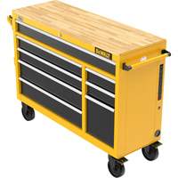 Heavy-Duty Mobile Workstation, 8 Drawers, 52" W x Yellow Dufferin Supply