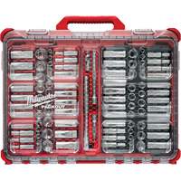 Metric/SAE Ratchet & Socket Set with PACKOUT Low-Profile Organizer, 98 Pcs, 3/8" Drive Size Dufferin Supply