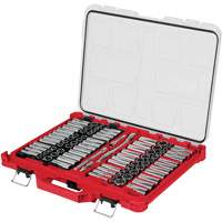 Metric/SAE Ratchet & Socket Set with PACKOUT Low-Profile Organizer, 98 Pcs, 3/8" Drive Size Dufferin Supply