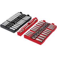 Metric/SAE Ratchet & Socket Set with PACKOUT Low-Profile Organizer, 98 Pcs, 3/8" Drive Size Dufferin Supply
