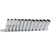 Jeu de douilles m&eacute;triques &agrave; 12 pans SS3812DM-12, 12 Mcx, Prise de 3/8", Profond Dufferin Supply