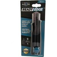 Couteau r&eacute;tractable de 25 mm, Acier inoxydable, Robuste, Prise en Caoutchouc Dufferin Supply