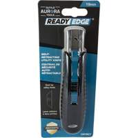 Couteau de s&eacute;curit&eacute; r&eacute;tractable standard, Acier inoxydable, Prise en Caoutchouc Dufferin Supply