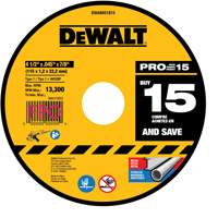 Metal Cutting Wheel for Angle Grinders, 4-1/2" x 0.045", 7/8" Arbor, Type 1, Aluminum Oxide Dufferin Supply