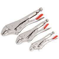 Curved Jaw Locking Pliers with Wire Cutter Set, 3 Pieces Dufferin Supply
