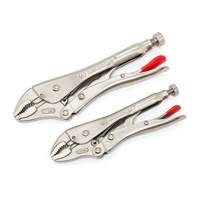 Curved Jaw Locking Pliers with Wire Cutter Set, 2 Pieces Dufferin Supply