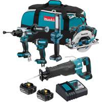 Ensemble de 5 outils sans fil LXT &agrave; moteur sans balais, Lithium-ion, 18 V Dufferin Supply