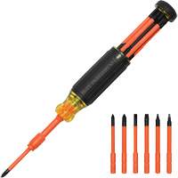 6-in-1 Insulated Auto-Lock Screwdriver, 9-1/2" L, Cushion Grip Handle Dufferin Supply
