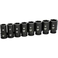 Jeu de douilles SAE &agrave; 6 pans, 8 Mcx, Chocs, Prise de 3/4", Profond Dufferin Supply