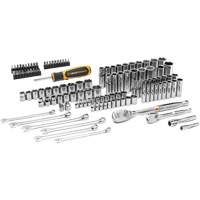 Jeu d'outils manuels pour m&eacute;canicien 90T SAE/m&eacute;trique avec prises 1/4" & 3/8" Dufferin Supply