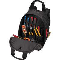 Phantom Collection 36-Pocket Tool Backpack, 11" L x 14-1/2" W, Black, Ballistic/Polyester Dufferin Supply