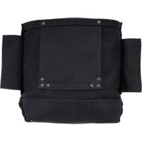Phantom Collection Nut & Bolt Bag with 2 Sleeves, Canvas, 3 Pockets, Black Dufferin Supply