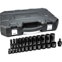 6-Point SAE Socket Set, 25 Pcs, Impact, 3/8" Drive Size, Deep Dufferin Supply