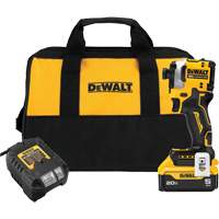 ATOMIC Brushless Cordless 3-Speed Impact Driver Kit, 1/4", 1825 in-lbs Max. Torque, 20 V, Lithium-Ion Dufferin Supply