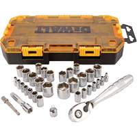1/4" & 3/8" Drive Socket Set, 34 Pcs Dufferin Supply