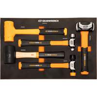 Mixed Hammer Set in Foam Storage Tray, 5 Pieces Dufferin Supply