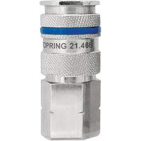 QUIKSILVER Industrial Quick Coupler, Nickel Plated Brass, 3/8", Female NPT, 435 PSI Dufferin Supply