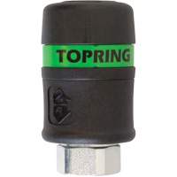 TOPQUIK Ultraflo 7.8 mm Quick Coupler, Polyester Composite, 3/8", Female NPT, 174 PSI Dufferin Supply