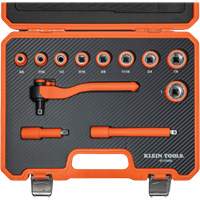 Insulated Ratchet & Socket Set with Case, 1000 V, 12 Pcs Dufferin Supply