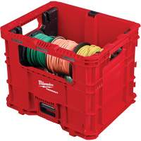 PACKOUT Wire Pulling XL Crate, 15-3/4" x 18-5/8" x 15", Black/Red Dufferin Supply