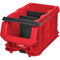 PACKOUT Compact Crate, 15-1/2" x 9-1/2" x 8-3/4", Black/Red Dufferin Supply