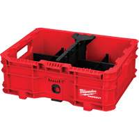 PACKOUT Low-Profile Crate, 15" x 18-5/8" x 6-5/8", Black/Red Dufferin Supply