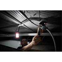Rechargeable Low-Profile Magnetic Task Light, LED, 100/250/500 Lumens, Plastic/Aluminum Housing Dufferin Supply