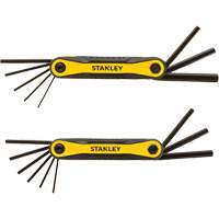 2-Piece Durable Folding Hex Keys, 8 Pcs., Metric & Imperial Dufferin Supply