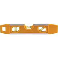 V-Groove Top-Read Torpedo Level, 9" L, Aluminum, 3 Vials, Magnetic Dufferin Supply